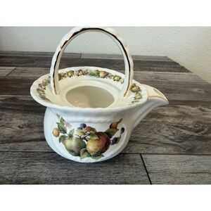 Crown Dorset Teapot OS Fruit Floral Gold Trim Cottagecore Vintage